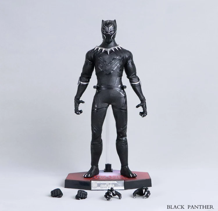 

30cm 1/6 Civil War black panther Action Figure Toy Collection Model Brinquedos Figurals Gift