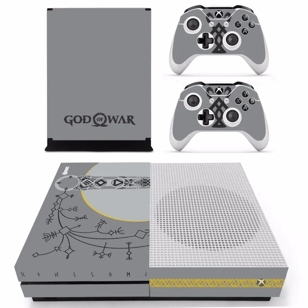 

Game God of War 4 Skin Sticker Decal For Microsoft Xbox One S Console and 2 Controllers For Xbox One S Skins Stickers Vinyl