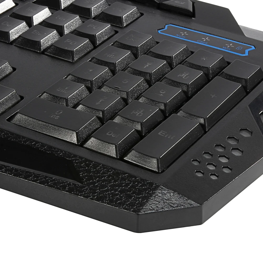 HXSJ двуязычная русская/английская Проводная игровая клавиатура с 3 светодиодный