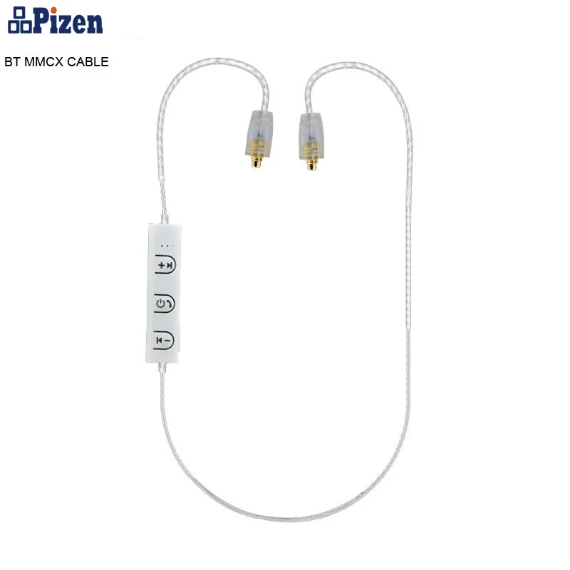 PZ CSR 6N pravý stříbrný bezdrátový Bluetooth kabel pro sluchátka s mikrofonem pro mikrofony pro telefony Shure SE215 SE235 SE535 SE846 UE900  t