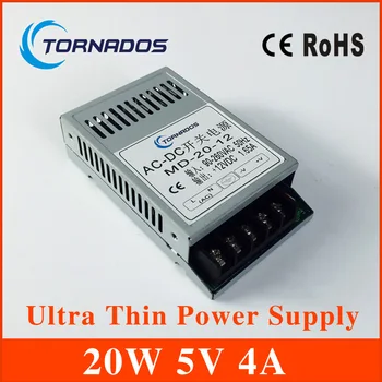 

20W 5V Ultra thin Single Output Switching power supply for LED Strip light transformer 5v free shipping china post
