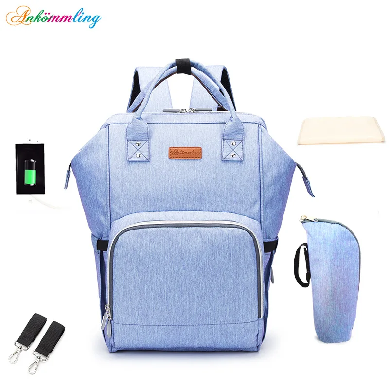 USB Diaper Bag Baby Care Backpack for Mom Mummy Maternity Wet Bag Waterproof Baby Pregnant Bag - Цвет: 6