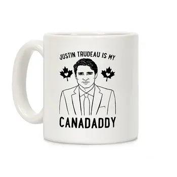 

Justin Trudeau Is My Canadaddy Parody White 11 Ounce Ceramic Coffee Mug