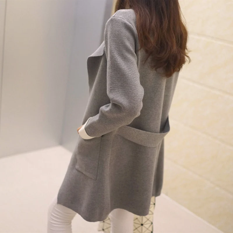 OHRYIYIE Autumn Winter Long Cardigan Sweater Women 2019 New Long Sleeve Knitted Cardigans Female Outerwear Coat Crochet Sweaters