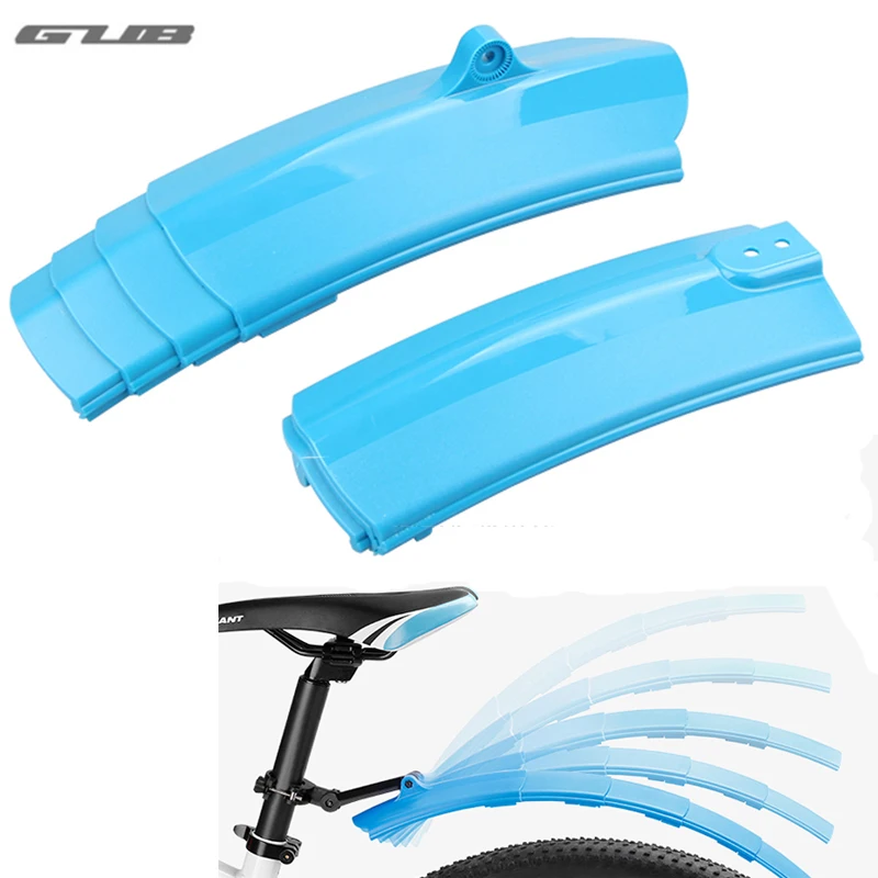 

2pcs LED Quick Release Folding Bicycle Fender Foldable Bike Mudguard with LED Taillight Cycling MTB road Bike Mud Guard 166g New