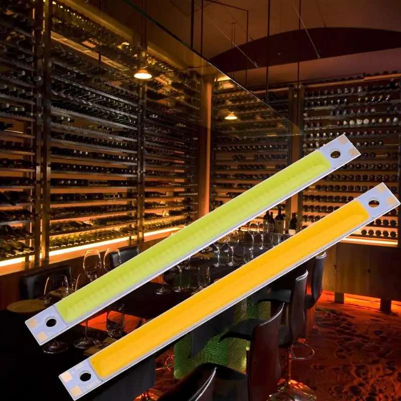 

AC/DC 12-24V 10W 300 Luminous LED Strip Bar COB Light Lamp Bulb 120x10mm White/Warm White Light Color
