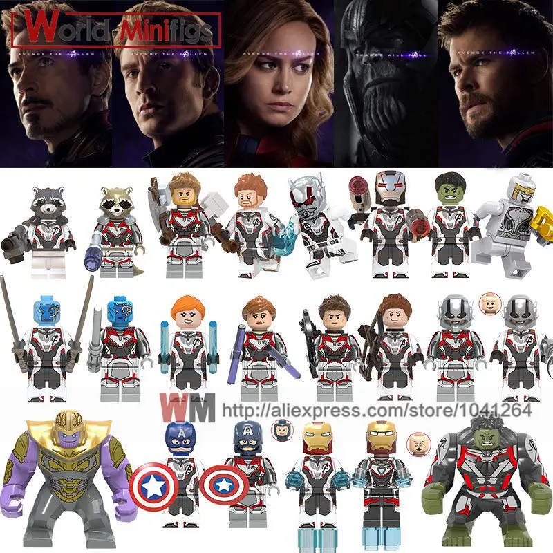 

Single s 4 Endgame Quantum Suit Captain America Iron War Machine Hawkeye Black Widow Building Blocks Gifts Toys