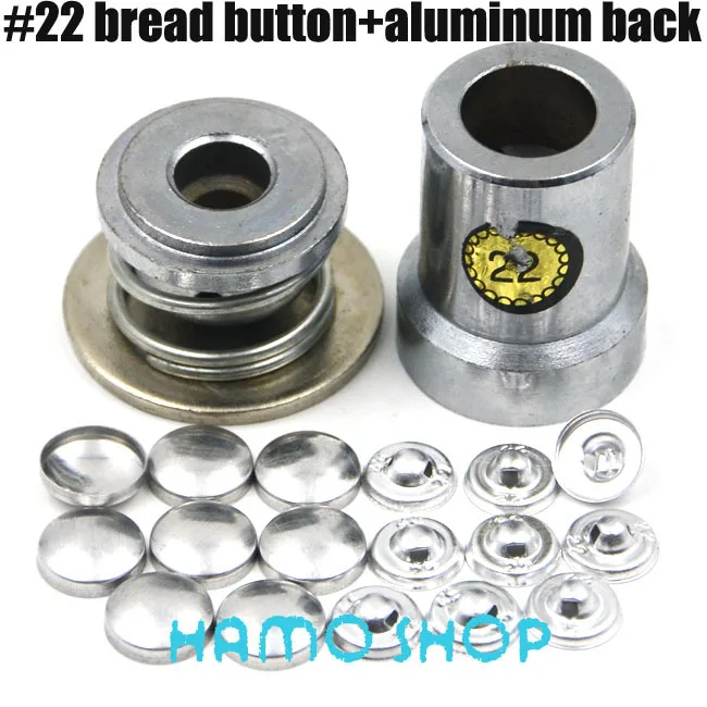 

200set/lot #22 Round Aluminum Fabric Covered Cloth Button + One Tool Metal Jewelry Accessories for Handmade DIY Free Shipping
