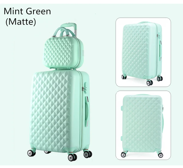 mint green carry on luggage