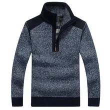 Осень и зима Повседневный трикотаж мужские пуловеры Половина Водолазка Классические мужские свитера шерсть плюс размер XXXL