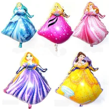 Принцесса серии алюминиевый фильм воздушный шар Детская тематическая вечеринка на день рождения украшенный алюминиевой фольгой воздушный шар