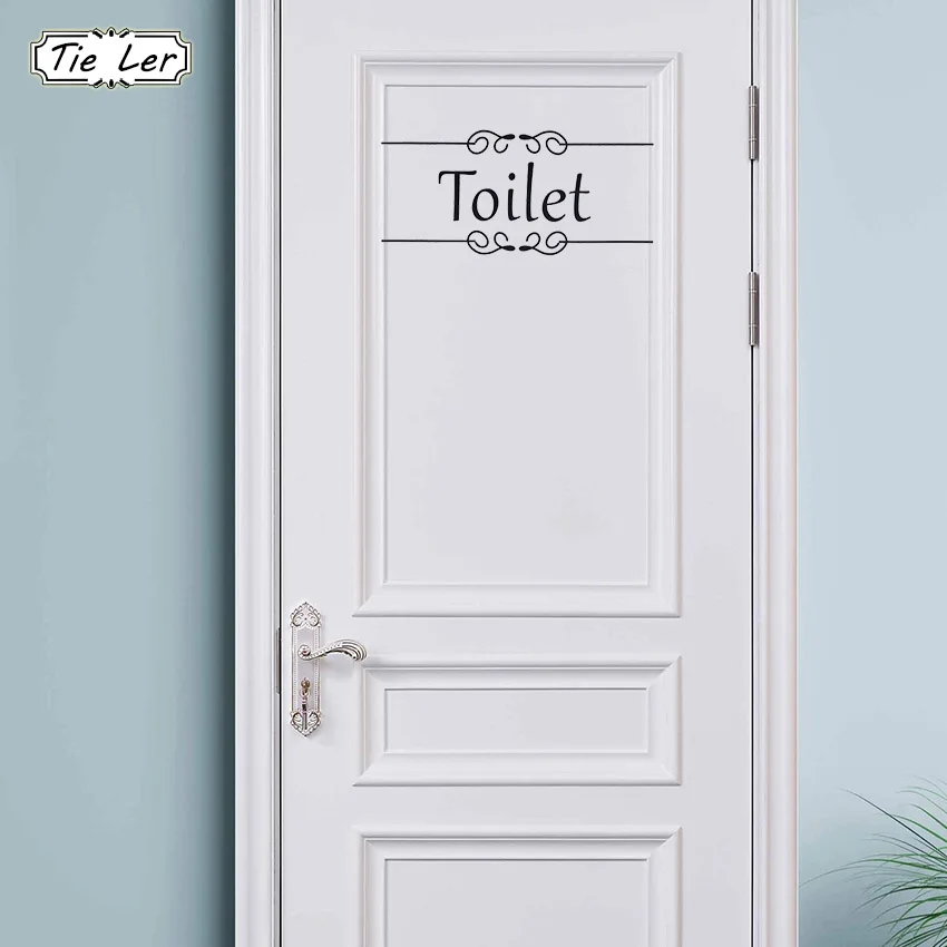 1PC Creative Bathroom Toilet Decor Door Sticker Wall Sticker Vinyl Decal PVC Vintage Decoration Sticker 1PC Creative Bathroom Toilet Decor Door Sticker Wall Sticker Vinyl Decal PVC Vintage Decoration Sticker