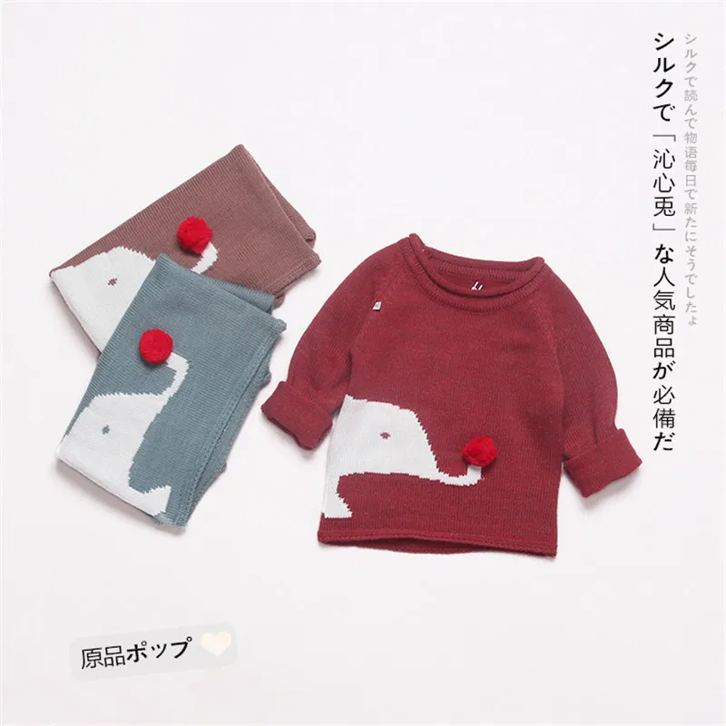 

New Baby Fashion Winter Autumn Infant Knitted Sweater Boys Girls Cartoon Animal Child Children Outerwear Clothes Kids Warm Tops