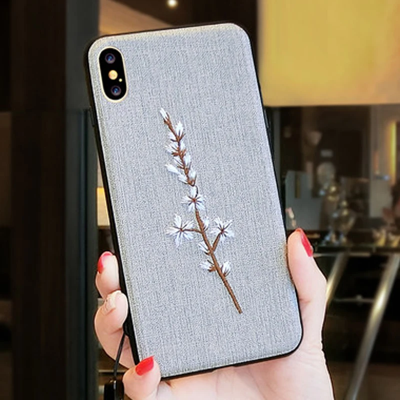 YUETUO i tpu pc вышивка 3d capinha coque чехол для iphone x 10 силиконовые аксессуары телефонов apple