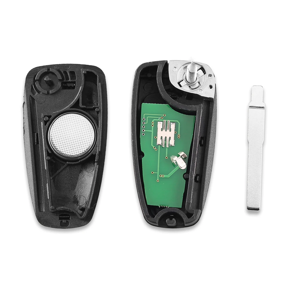 KEYYOU 433MHz 4D63 Chip 3 Button Flip Folding Remote Control car Key For FORD Focus Fiesta Mondeo With HU101 Blade ASK