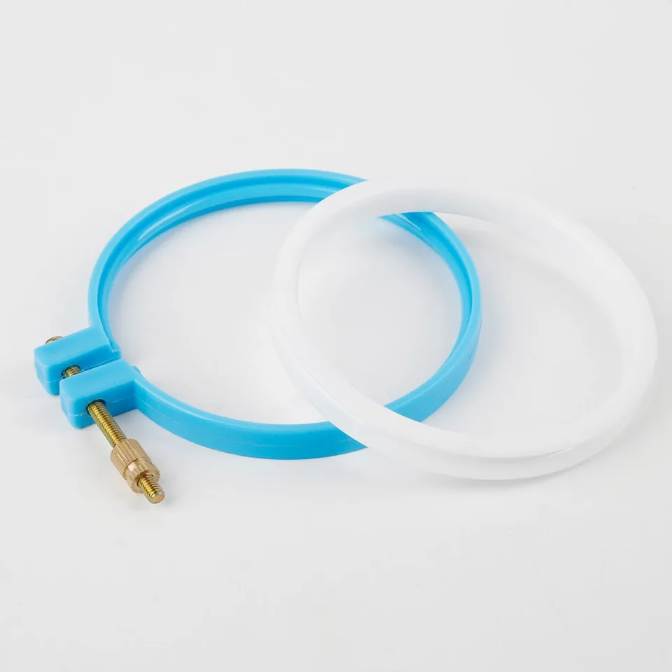 Tambour A Broder Outil De Broderie Cercle De Point De Croix Anneau De Point De Croix Couleur Bonbon Cerceau En Plastique Cercle à Broder