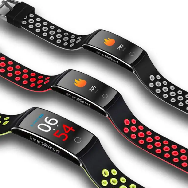 

HD Color Screen Sports Bluetooth Bracelet Smart Wristbands IP68 Waterproof Sleep Blood Pressure Monitor Long Time Standby
