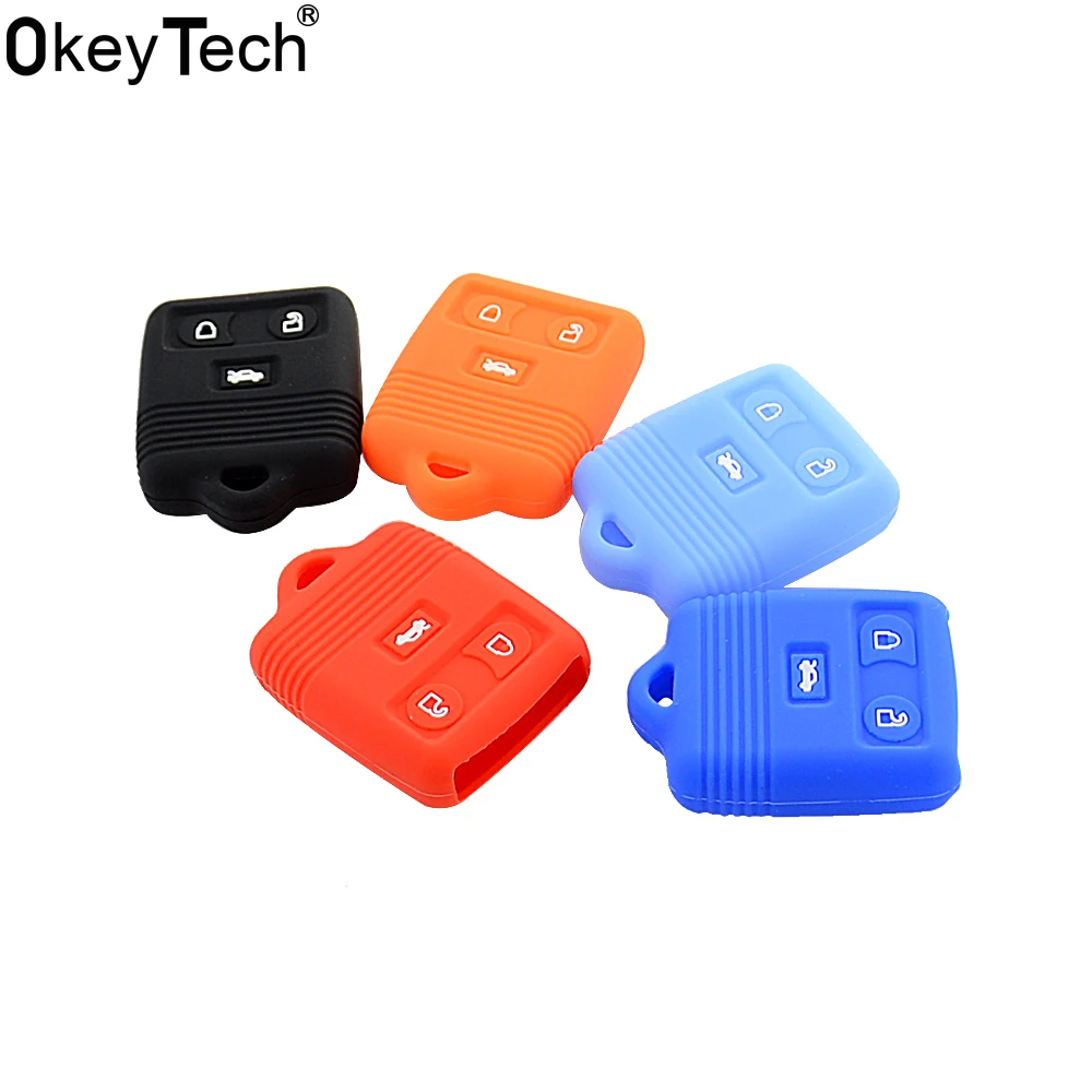 

OkeyTech Replacement Silicone Case for Ford F-150 F-250 Mercury For Focus Auto Car Remote Key FOB Keyless Cover Protector Holder