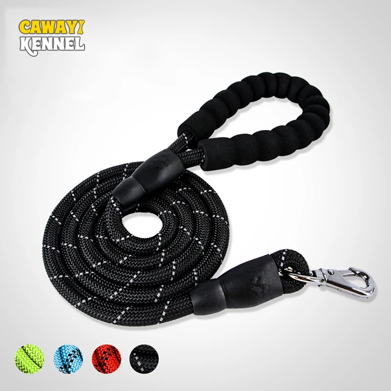 

CAWAYI KENNEL Nylon Reflective Soft Pet Dog Chain Traction Rope Harness Leash Set Training Walking Leads for Dogs Pet Supplies