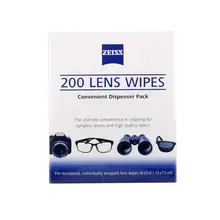 200pcs Zeiss pre-moistened individually wrapped Microfibre Glasses Cleaner Spectacles Sunglasses Eyeglass Cleaner Clean Wipes