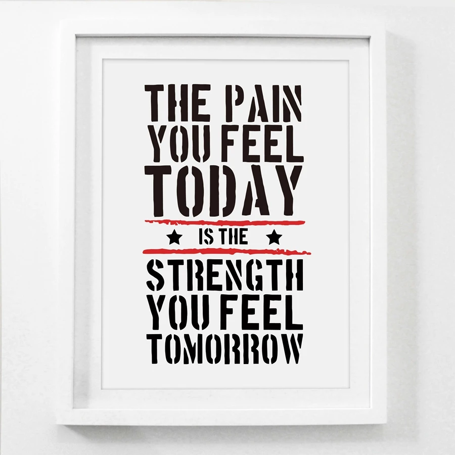fitness motivational quote wall art canvas print poster