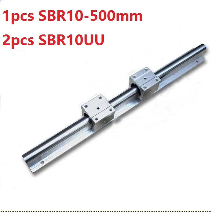 

1pcs SBR10 - 500mm support rail linear guide with 2pcs SBR10UU linear blocks open type for cnc router
