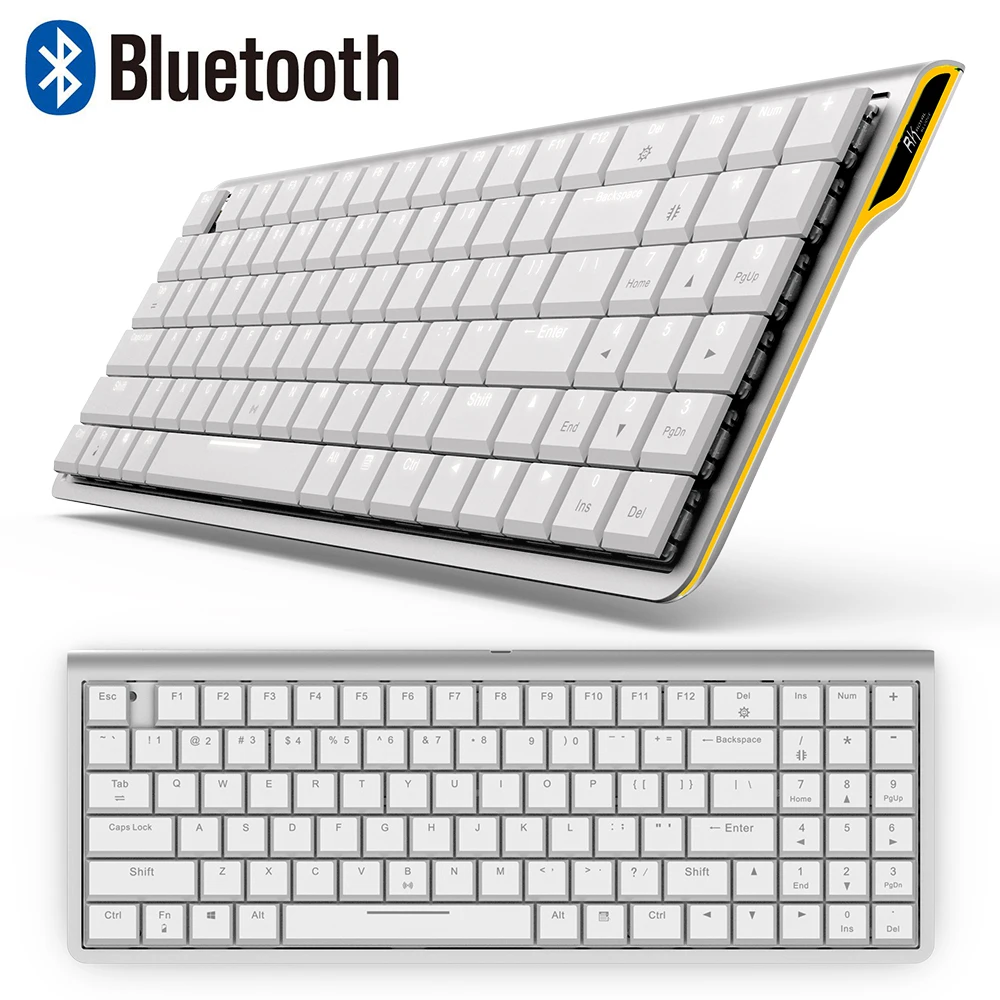 Bluetooth механическая клавиатура RK929 перезаряжаемая эргономичная металлическая с