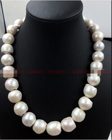 

Free shipping >>@ REAL HUGE SOUTH SEA WHITE BAROQUE 15-18 MM PEARL NECKLACE