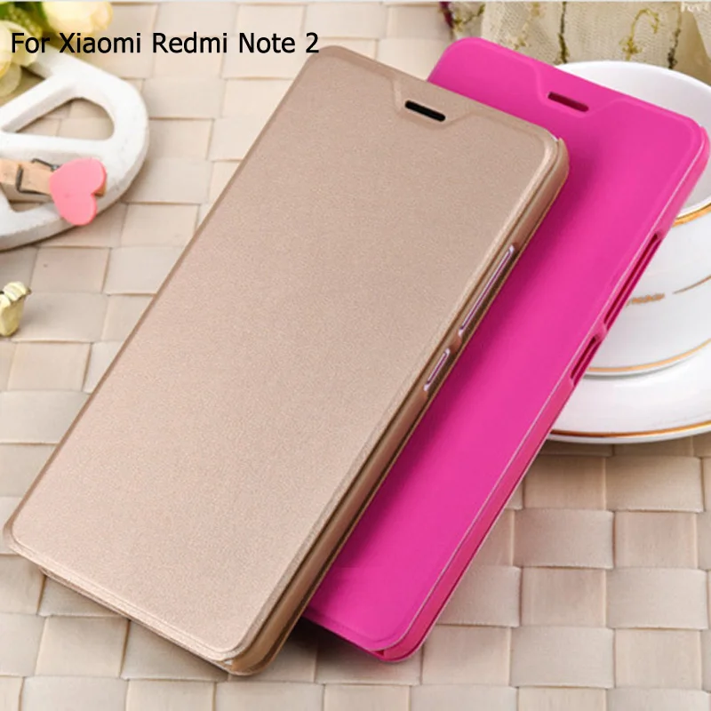 

For Coque Xiaomi Redmi Note 2 Case Cover Ultra-thin Fashion Business Simple Plain Stand Flip Case For Xiaomi Redmi Note 2 5.5''