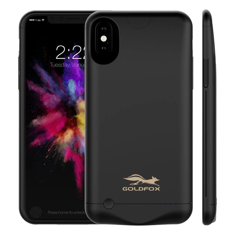 

For iPhone X Battery Case 5200mAh Rechargeable External Battery Portable Power Charger Protective Charging Case for iPhone X
