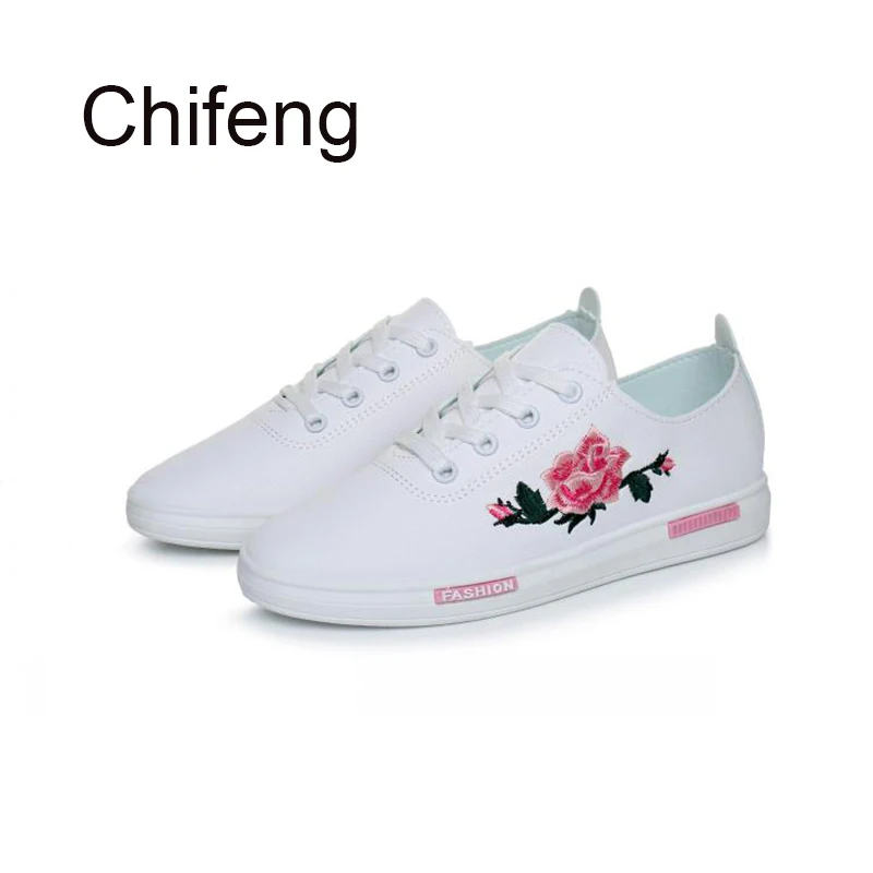 

women shoes womens shoe for woman flat ladies flats women's platform casual 2017 comfort fashion white flower autumn