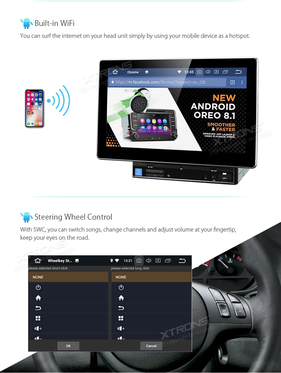 Discount 10.1" Android 8.1 OS 2 Din Car DVD Multimedia Double Din Car Navigation GPS Two Din Car Radio with 4G/3G/WIFI Internet Support 13