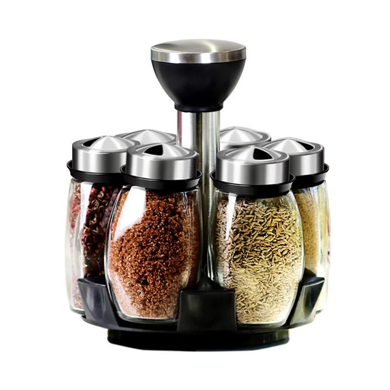7 шт./компл. вращающийся специй стойка для банок с держателем для перечница, солонка опрыскиватель разливочной Стекло графинчик приправы ко... 7 шт./компл. вращающийся специй стойка для банок с держателем для перечница, солонка опрыскиватель разливочной Стекло графинчик приправы ко...
