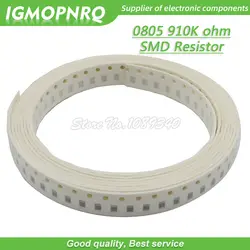 300 шт. 0805 SMD резистор 910K ohm Резистор проволочного чипа 1/8W 910K Ом 0805-910K