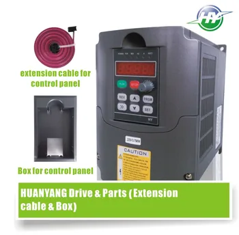 

HUANYANG VFD Driver 0.75KW 220V spindle inverter frequency converter & extension cable + clamp factory direct sales