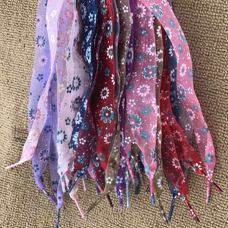 New 11 Color Printing Shoelaces Snow Yarn Lace Shoe laces 2.5CM Width