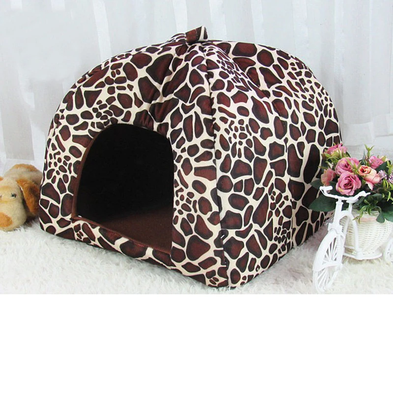 pet dog house large dog bed Strawberry Leopard Print Cat tent Rabbit Warm Cushion Basket ZL03
