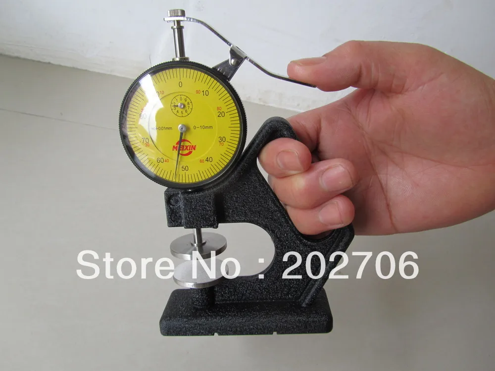 Portable Thickness Gauge with stand / working base 0 10mmx30mm high
