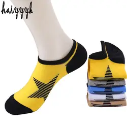 10 шт. = 5 пара/лот Для мужчин Носки для девочек невидимые носки до лодыжки звезды модели Harajuku Happy Носки для девочек Для Мужчин's Повседневное