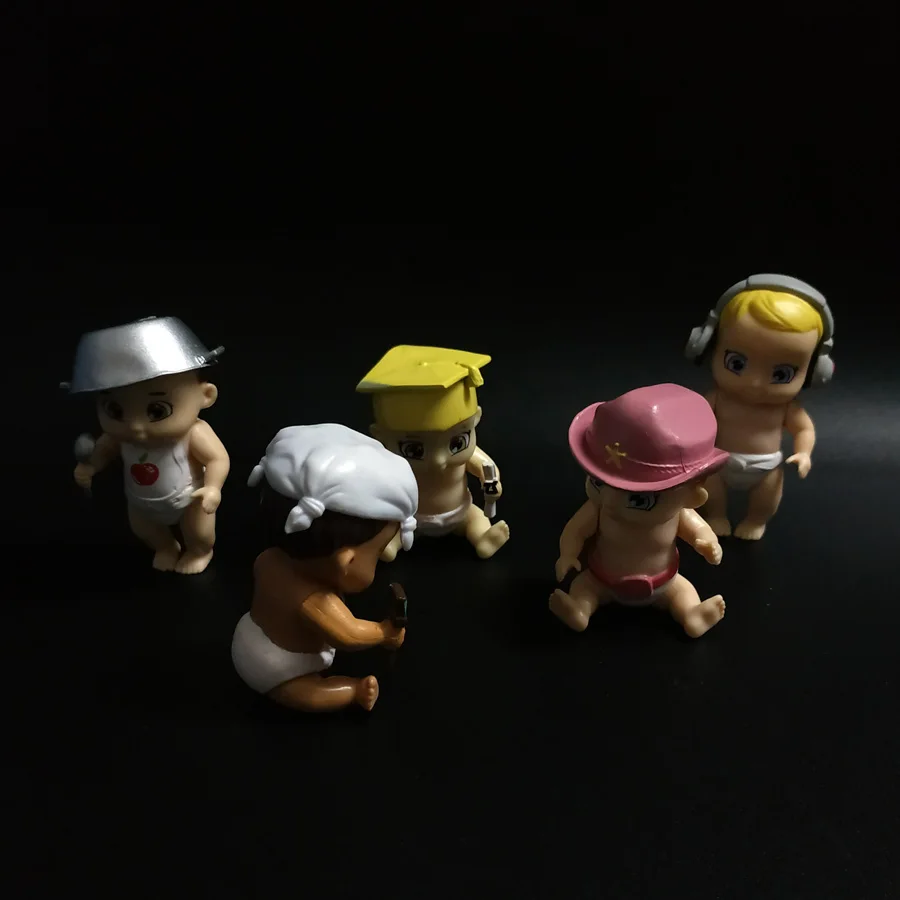 3 шт., японская оригинальная обесцвечивающая кукла, мини-фигурка, ангел, маленькие детские фигурки, модель, Комплект детских игрушек