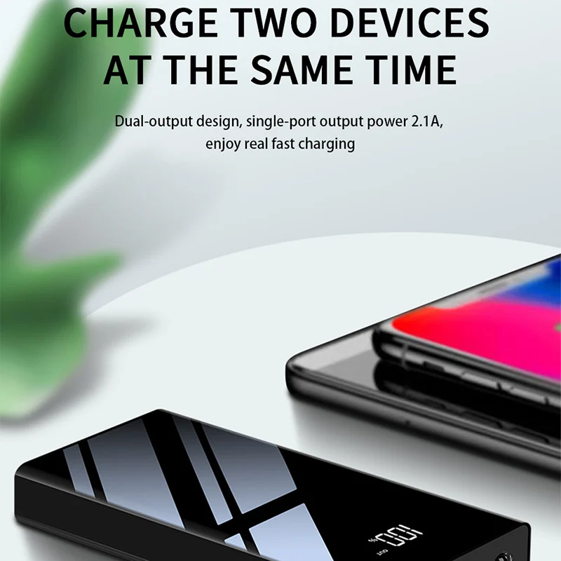 NOHON 30000 мАч портативное зарядное устройство Внешний аккумулятор для iPhone XS samsung Xiaomi 2.1A Быстрая зарядка двойной USB зарядное устройство