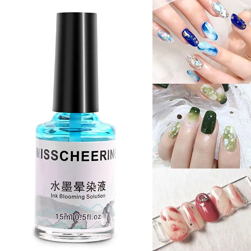 

15ml Watercolor Ink Nail Polish Blooming Gel Smoke Effect Marble Smudge Liquid DIY Varnish Manicure Decor Nail Art