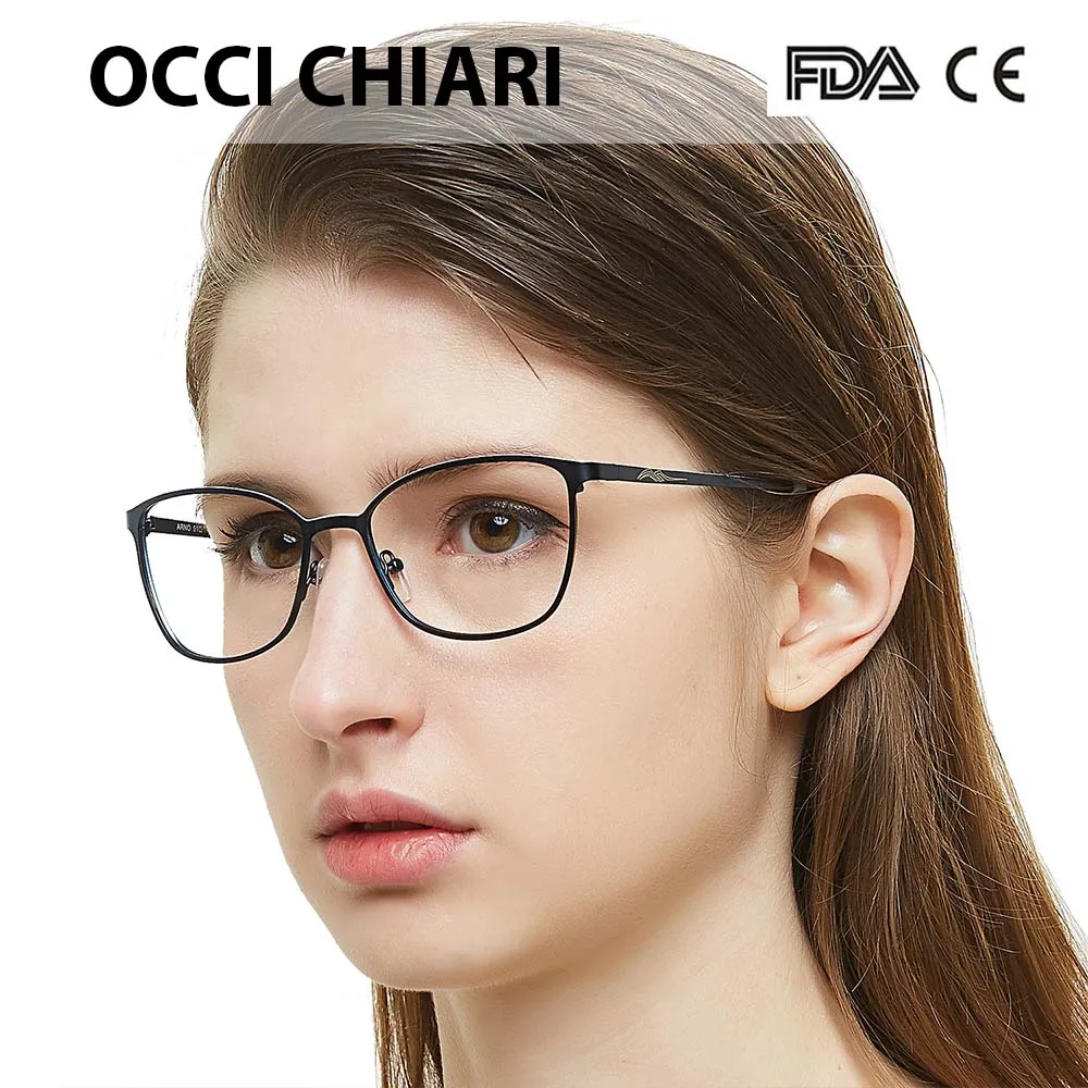 Оправа для очков OCCI CHIARI в стиле пэчворк, Женские оправы, анти-синий светильник, очки против усталости, ультра-светильник, металлическая оправа ARNO