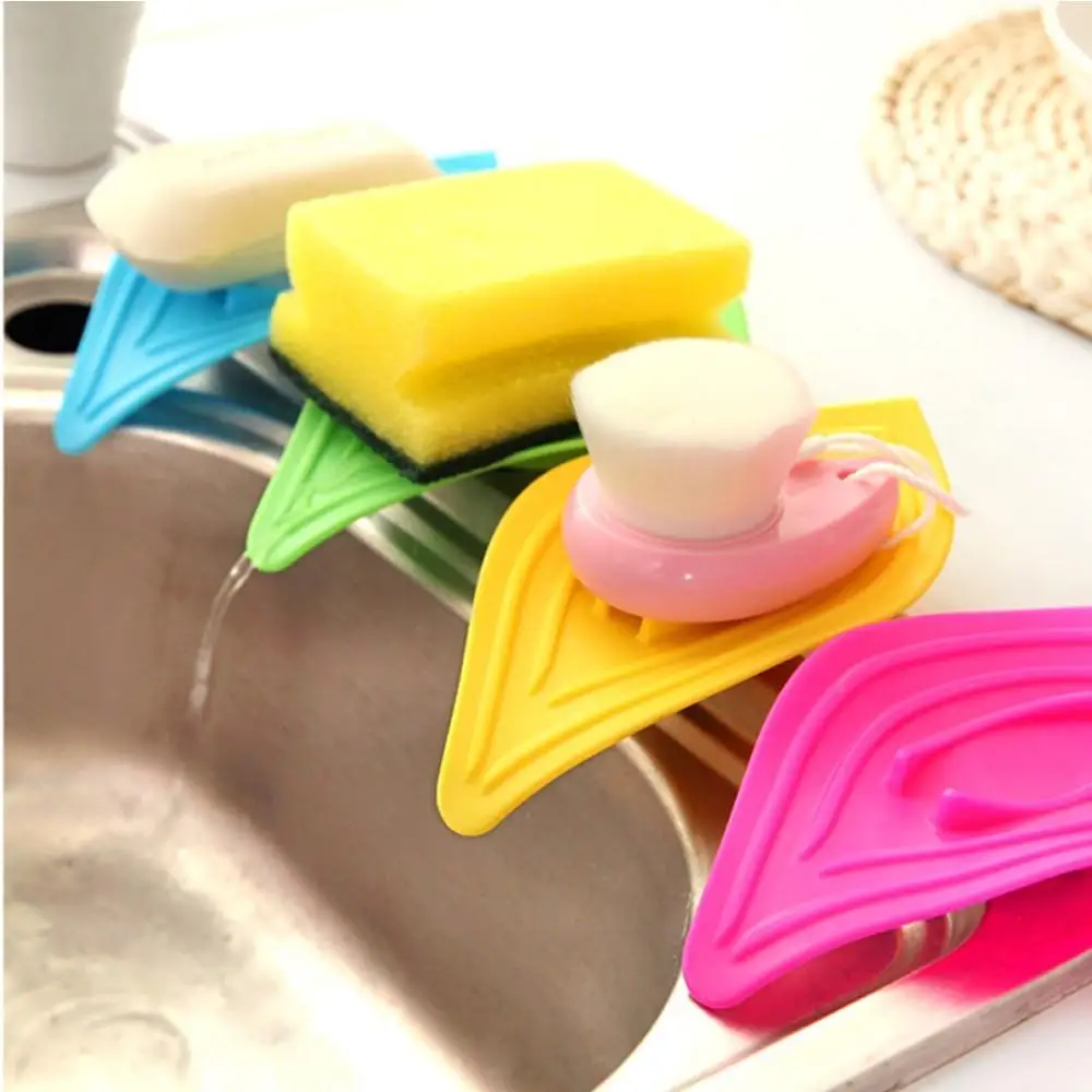 

Kitchen Drying Racks Sponge Storage Holder Antiskid Drian Board Sink Drain Slip Ring Leaves Soap Box Shelving Bathing Accessory