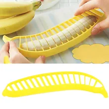 1Pcs Banana Slicer Kitchen Tools Plastic Chopper Cutter for Fruit Salad Cucumber