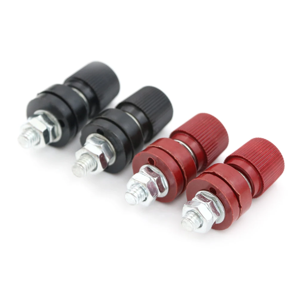 4pcs (2PCS Red + 2PCS Black) Terminal 6mm Screw M6 Power Supply
