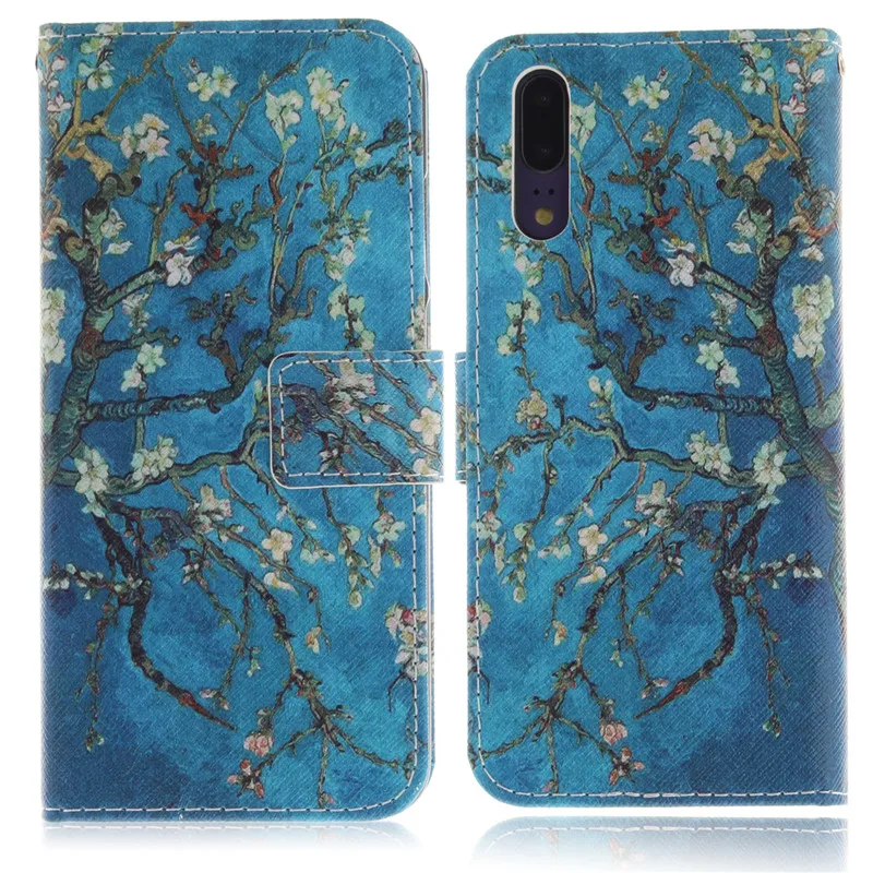 Чехол для телефона P20 lite чехол Huawei P20lite Роскошный кожаный флип с тигром Pro кошелек
