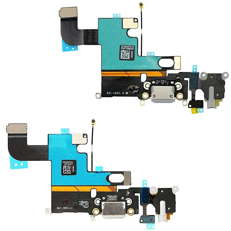 10pcs lot USB Charging port Dock Connector Data Flex Cable With Headphone Jack Flex Ribbon For iPhone 6 6 Plus