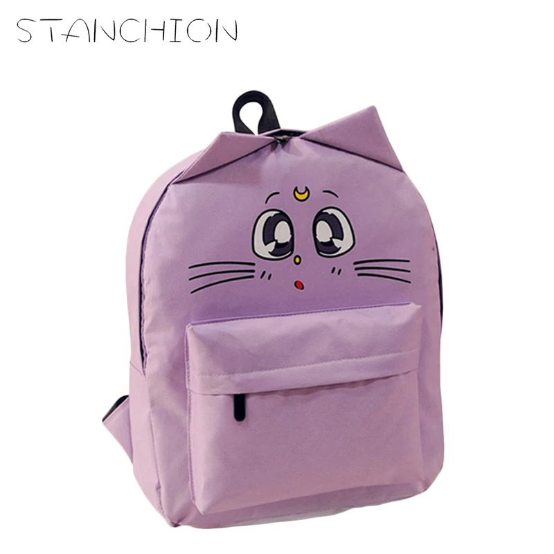 

DUDINI Women Canvas Backpacks Cat Eyes Animal Printing School Bags For Teenagers Girl Rucksack Laptop Bagpack High Quality