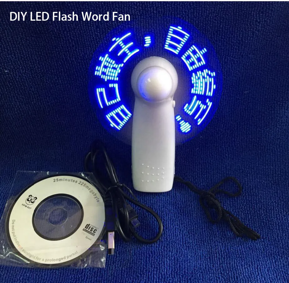 

DIY USB Gadget Mini USB Fan Flexible Programmable LED Cooler Cooling Fan Programming USB Fan LED Night Light